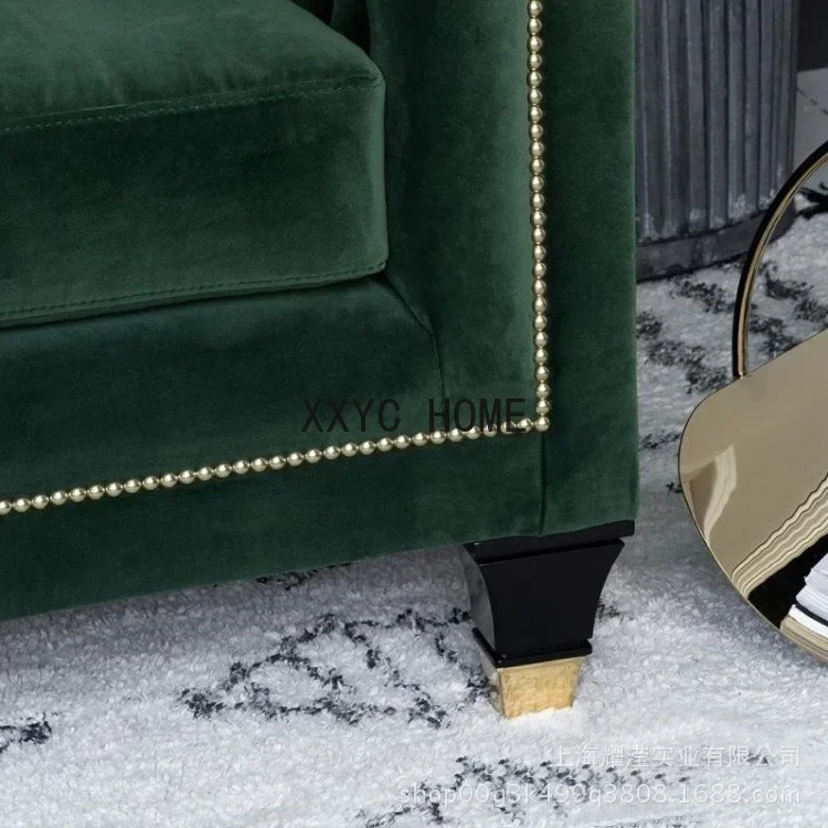 Simple, modern and fashionable fabric buckle soft bag double sofa