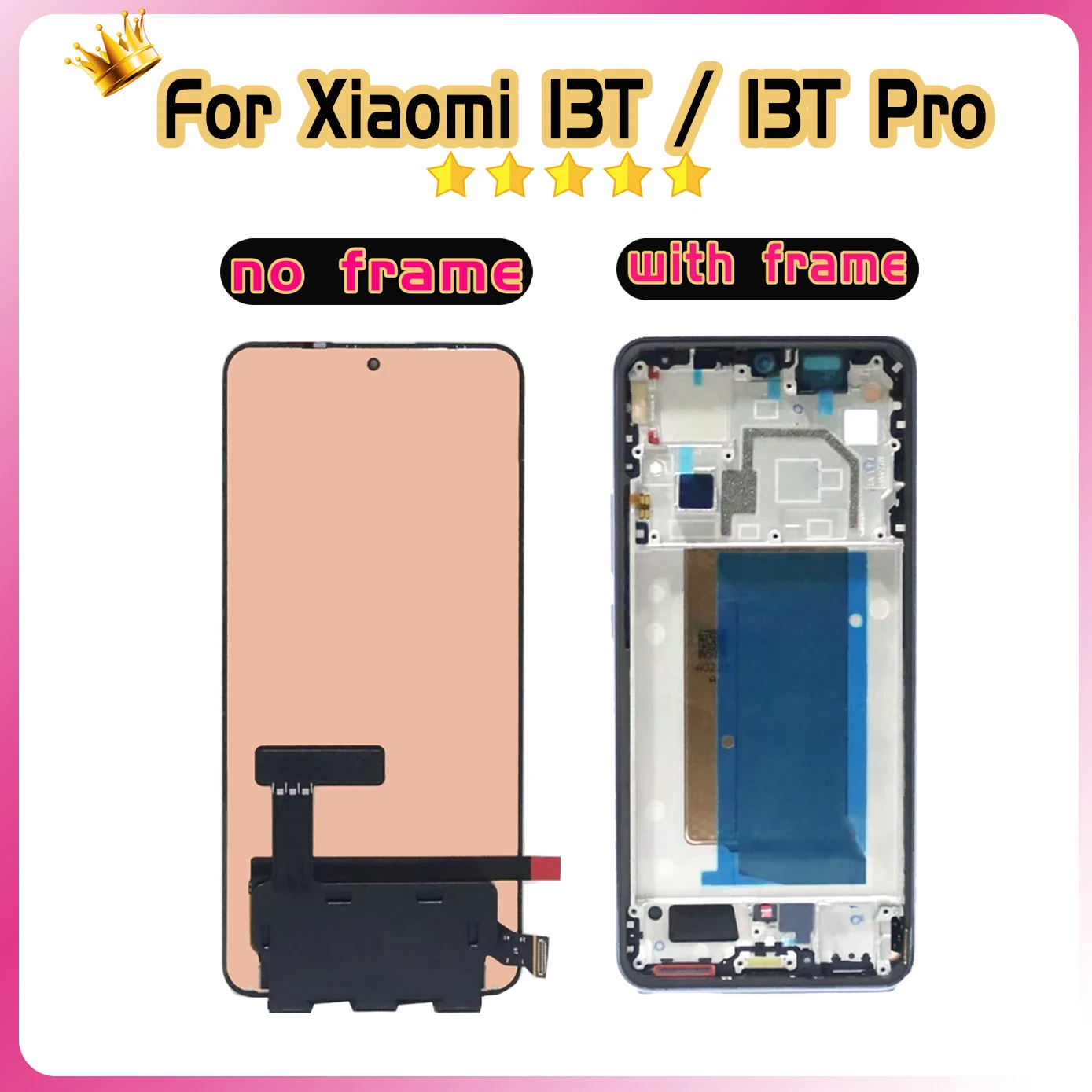 100% Tested 6.67''Screen for Xiaomi 13T LCD 2306EPN60G Display Touch For mi 13t Pro 23078PND5G LCD with Frame Digitizer Assembly