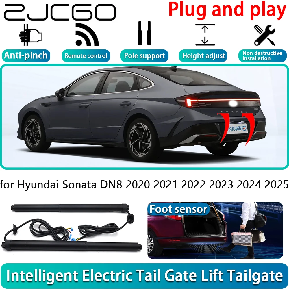 

ZJCGO for Hyundai Sonata DN8 2020 2021 2022 2023 2024 2025 Electric Powered Tailgate Power Liftgate Automatic Tailgate System