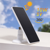 20W Security Camera Charger DC3.5x1.35 Charging Wire Portable Solar Panel Waterproof 360 Rotating Wall Mount Bracket for Ring