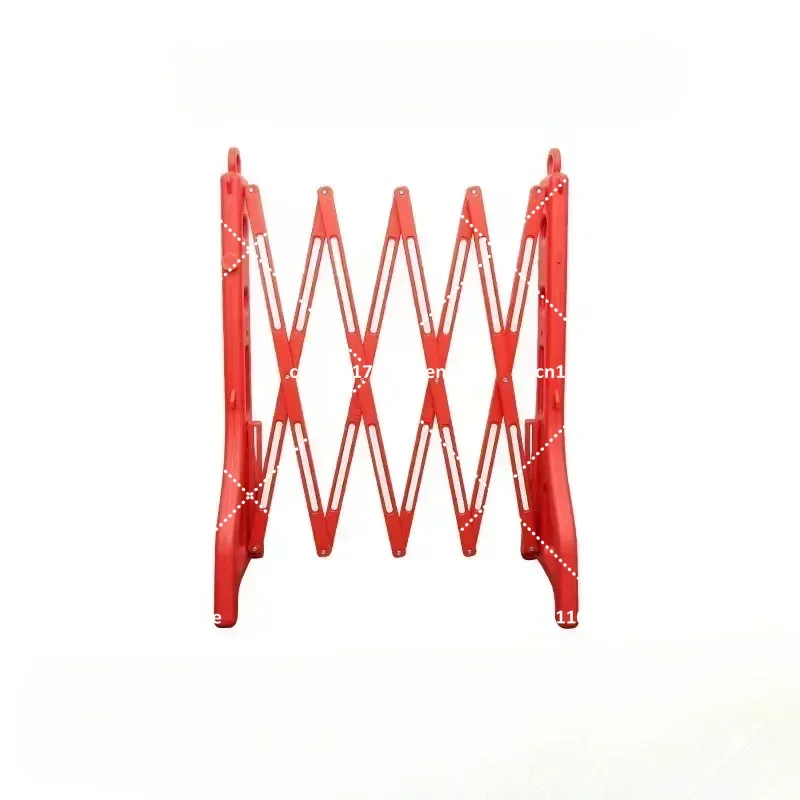 Portable Plastic Folding Telescopic Fence, Reflective Warning Construction Traffic Barrier, Isolation Safety Pole