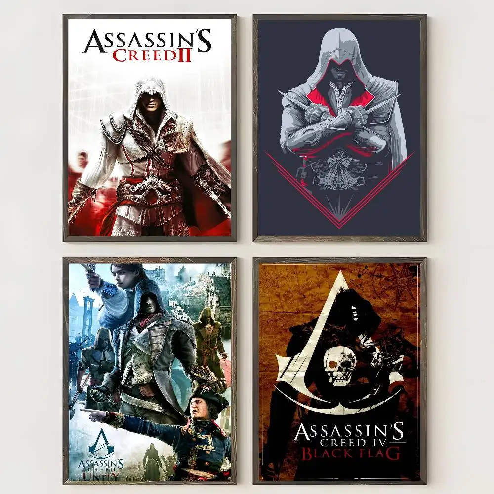 ملصق لوحة ملصق من Game A-A-Assassin S C-CreedS مع مطبوعات هدية تزيين غرفة النوم وغرفة المعيشة #2
