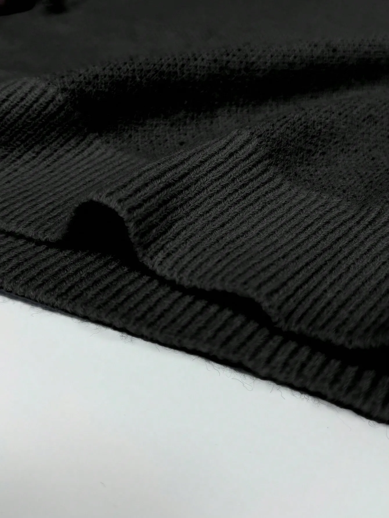 Black Gothic Skeleton Print Pullover Sweater for Men - Fall Winter Casual Long Sleeve Top