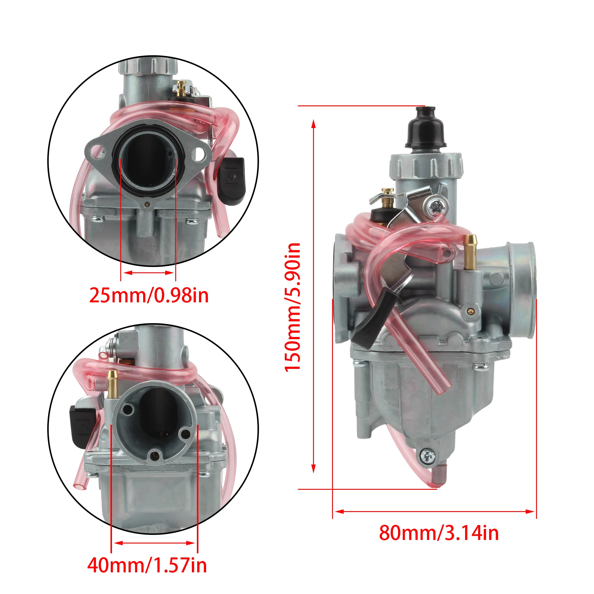 For Mikuni Lifan YX Zongshen XR50 CRF70 KLX 110-140cc VM22 26mm Motorcycle Carburetor Kit Dirt Bike Motocross Tuning Parts Red