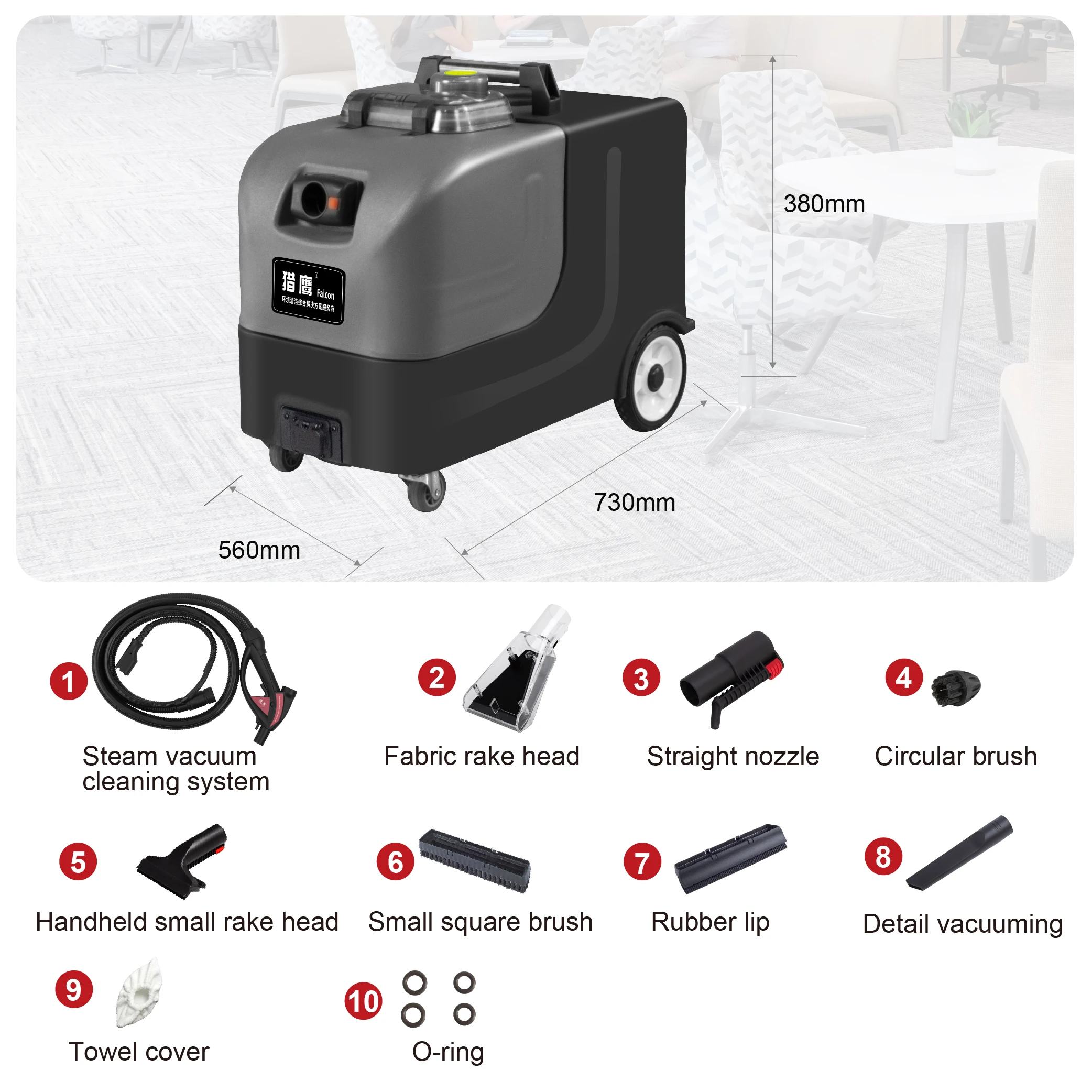 Electric Steam Vacuum Cleaner  With Spray Extraction for Carpet Washing
