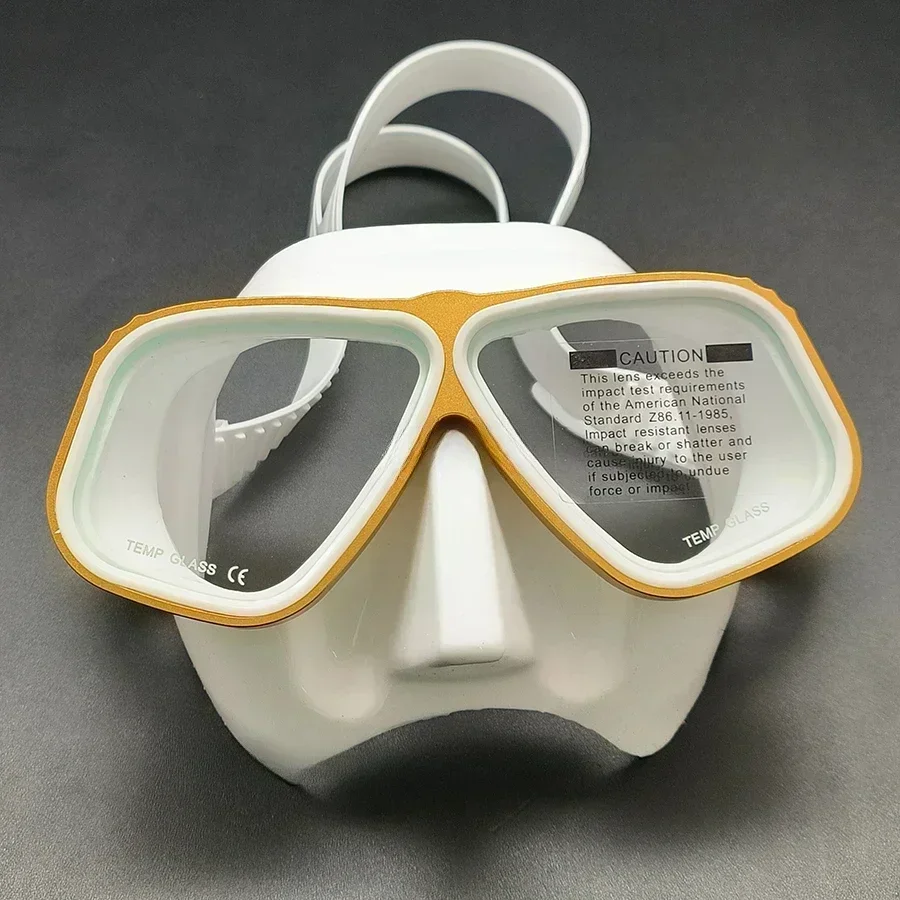 Alumínio Freediving Óculos Set, Alloy Scuba Dive Goggles, Branco Wet Snorkeling Tubo, Semelhante a Apollo, Pequeno Volume