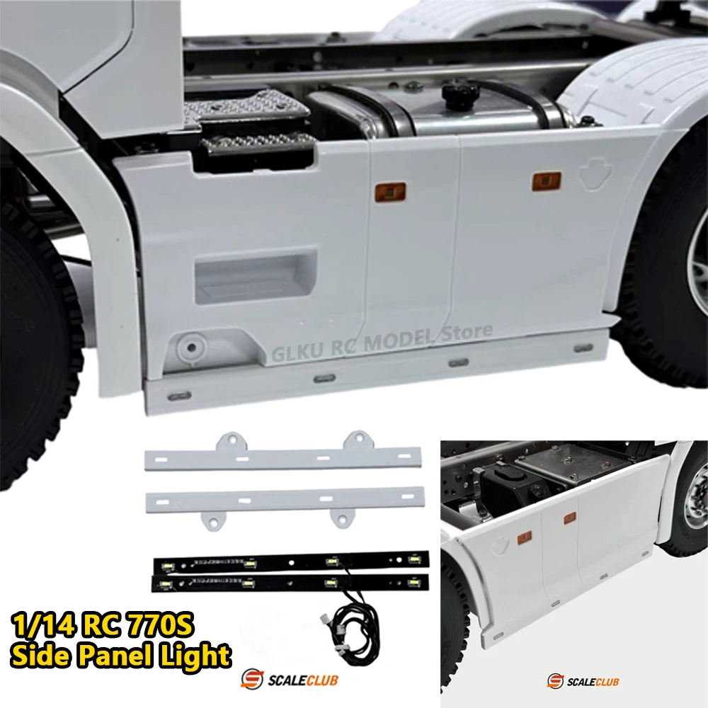 

SCALECLUB Model Side Panel Lights, Parking Lights, and Side Marker Lights for Tamiya RC 1/14 770S 3-Axle Tractor Truck Model Toy