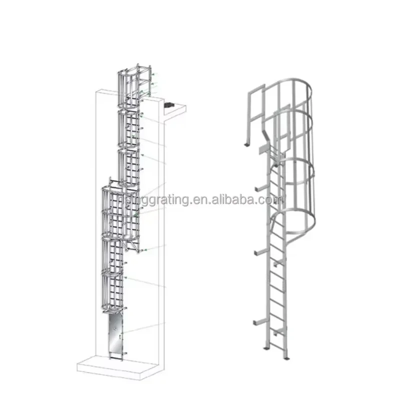 Roof Stairs , Industrial Extension Steel Ladder, Cat Ladders for Sale