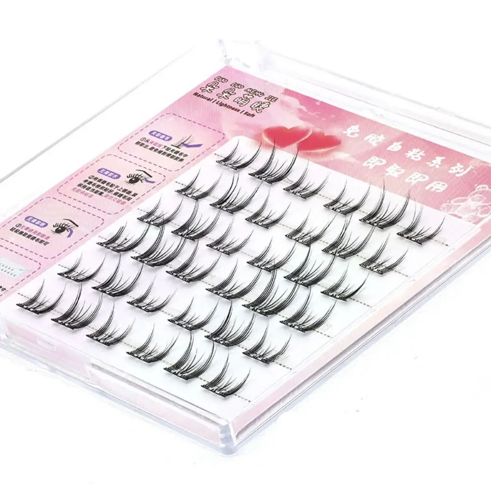 Sweet Glue-Free Fake Lashes Long Lasting Soft Segmented Eyelashes Bundles Resuable DIY Eyelashes Extension Ladies Girls