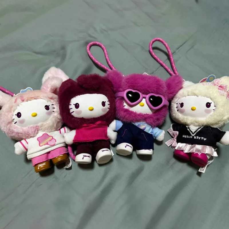 Sanrio kitty pop star série caixa cega de vinil pelúcia saco