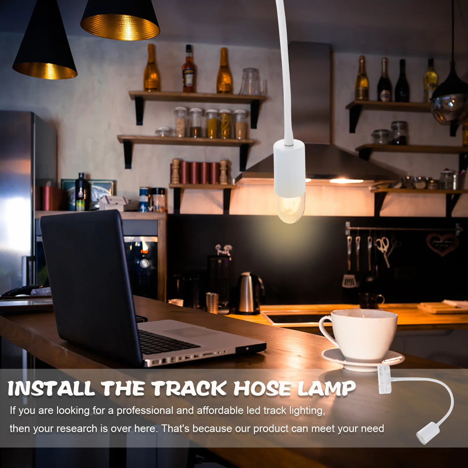 Track Lighting Heads LED Adjustable Fixture E27 Light Holder for Living Library Commercial Display Accent Ceiling