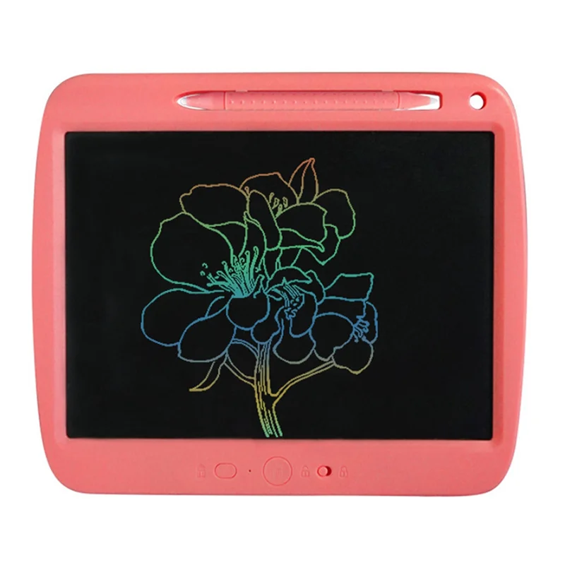 Rechargeable LCD Writing Tablet For Kids, 9 Inch Colorful Doodle Board, Erasable Drawing Tablet Drawing Pad,Pink Durable