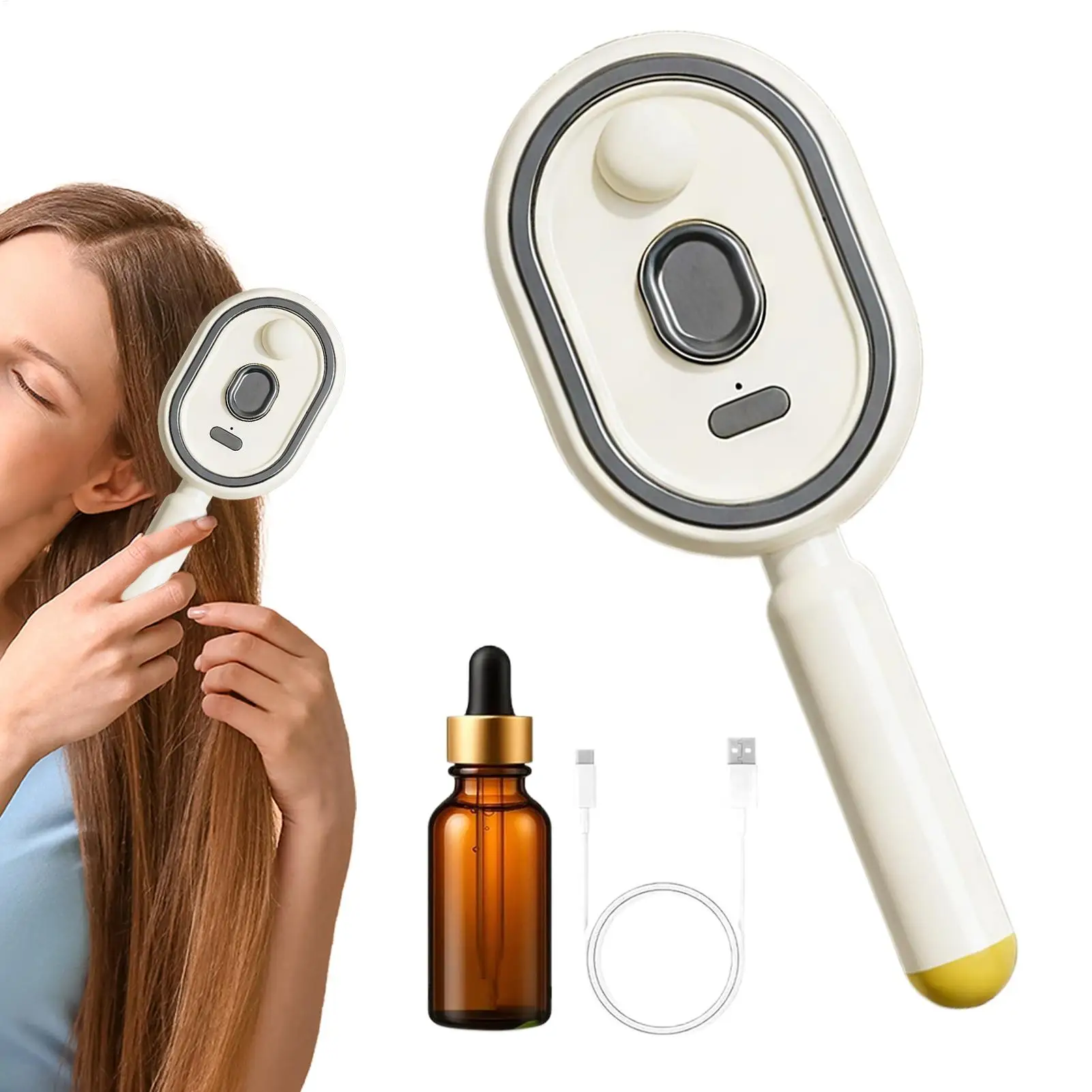 

Hair Care Spray Massage Comb Electric 3 in 1 Self Cleaning Steam Essential Oil Brush Spray Scalp Massager Combs Oil Applicator