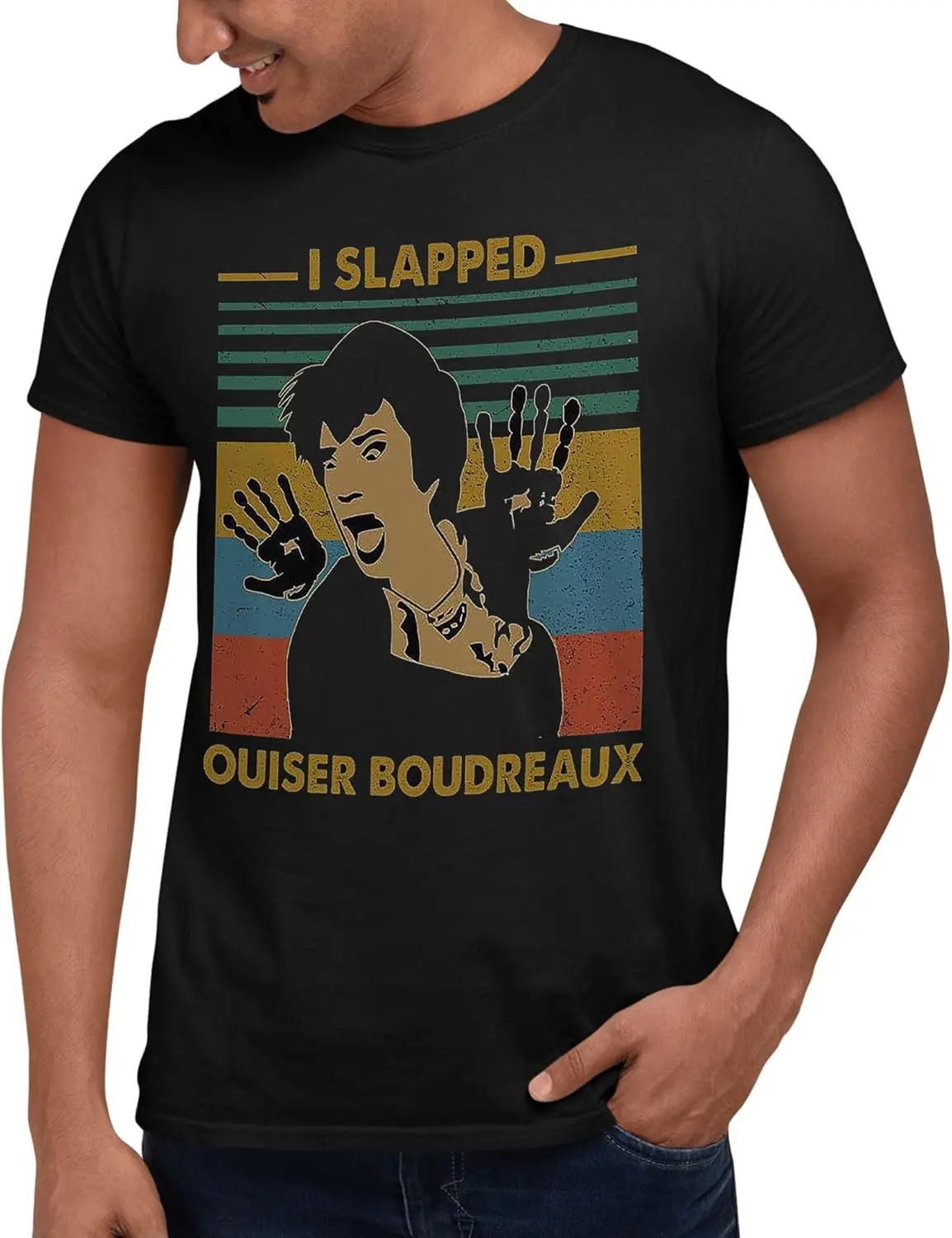 I Slapped Ouiser Boudreaux Vintage T-Shirt Black, Small-3X-Large