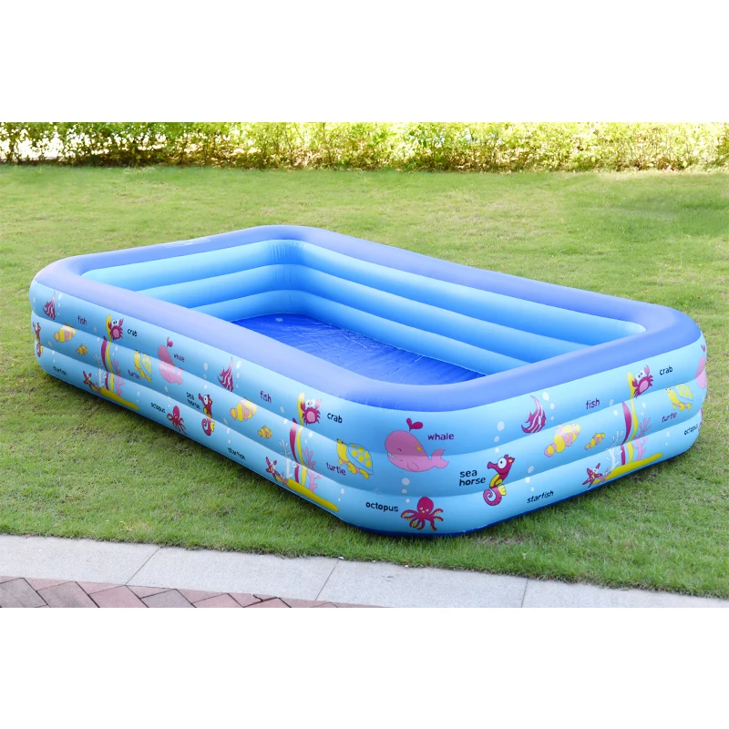 

Home Family Large Ocean Ball Pool Summer Use Kiddie Paddling Pool With Inflatable Soft Floor Inflatable Swimming Pool