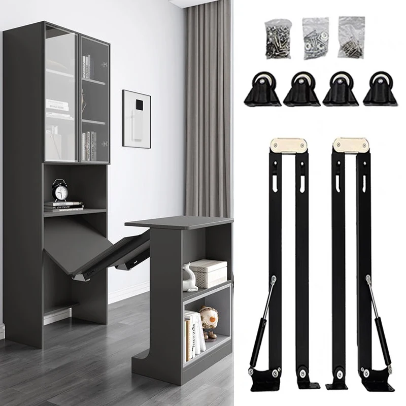Furniture Function Slide Fitting Hinge Hardware Dining Coffee Space Saving Cabinet Telescoping Extension Mechanism Folding Table