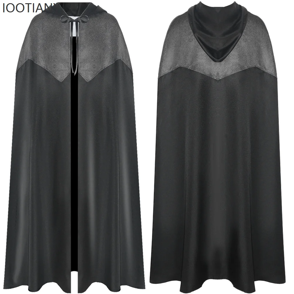 

Novel Wolf Cosplay Male Wizard Cloak Medieval Knight Role Play Costume Hooded Hunter Cloak Halloween Carnival Party Performance
