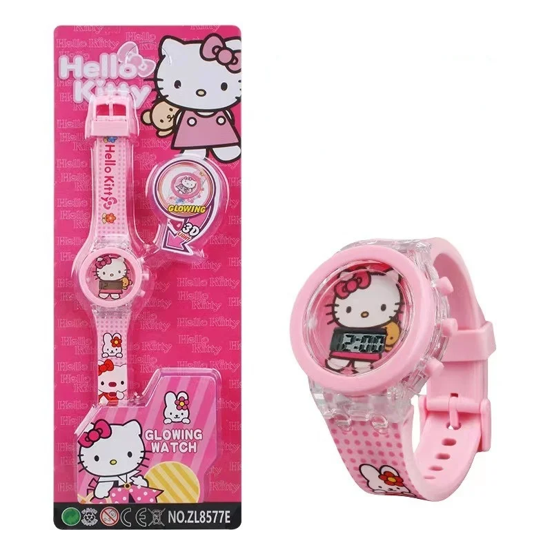 Anime Flash Sanrio Children\'s Watch Boy Cartoon Kuromi Melody Children\'s Watch Girl Student Clock Gift