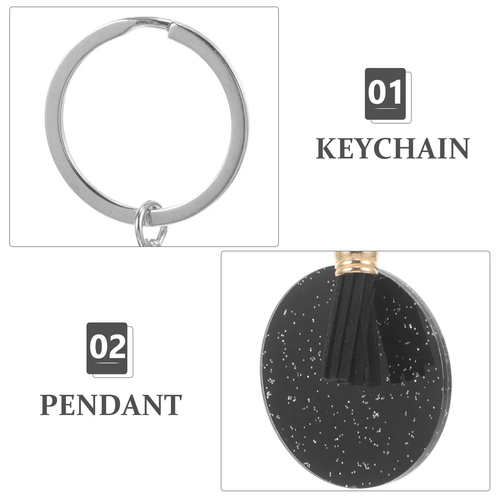 

10 шт. цветных заготовок для брелоков из акрила, материалы для рукоделия, портативные подвески для подарков, изготовления украшений, кулонов