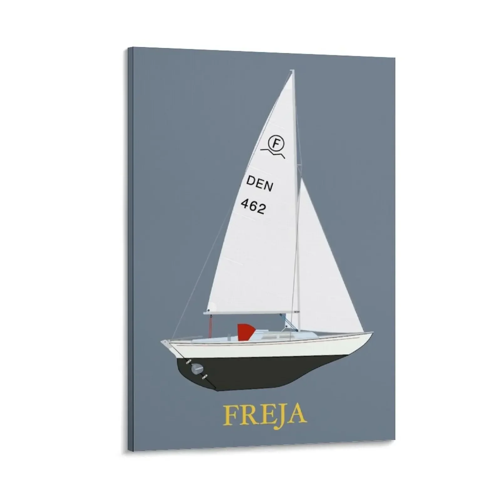 

International Folkboat 462 'Freja' Canvas Painting Decorative paintings wall art Paintings on canvas for living room
