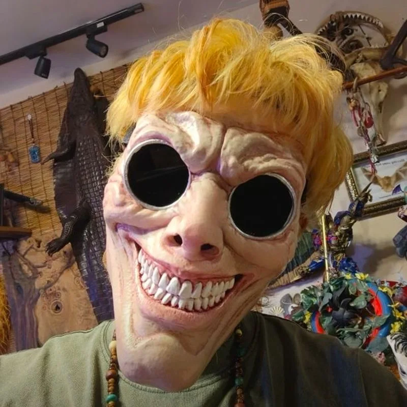 Smiling Monster Mask for Men Women Cosplay Halloween Party Carnaval Mask Prank Fun Motorcycle Cycling Skateboard Skiing Mask