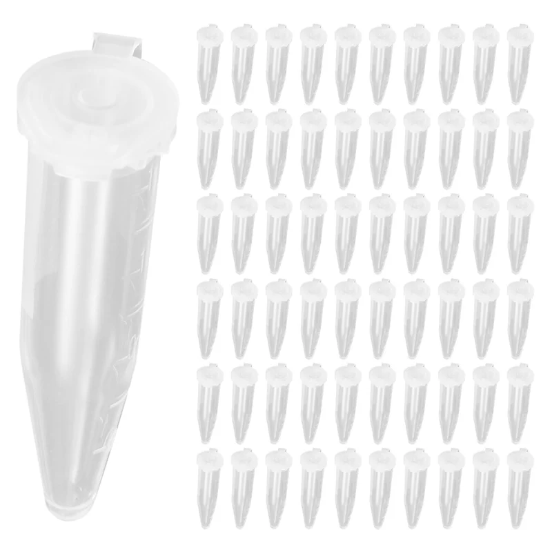 【plaisir】800-pezzi-provette-da-laboratorio-in-plastica-da-15-ml-con-tappo-a-scatto-42x11-mm-trasparenti