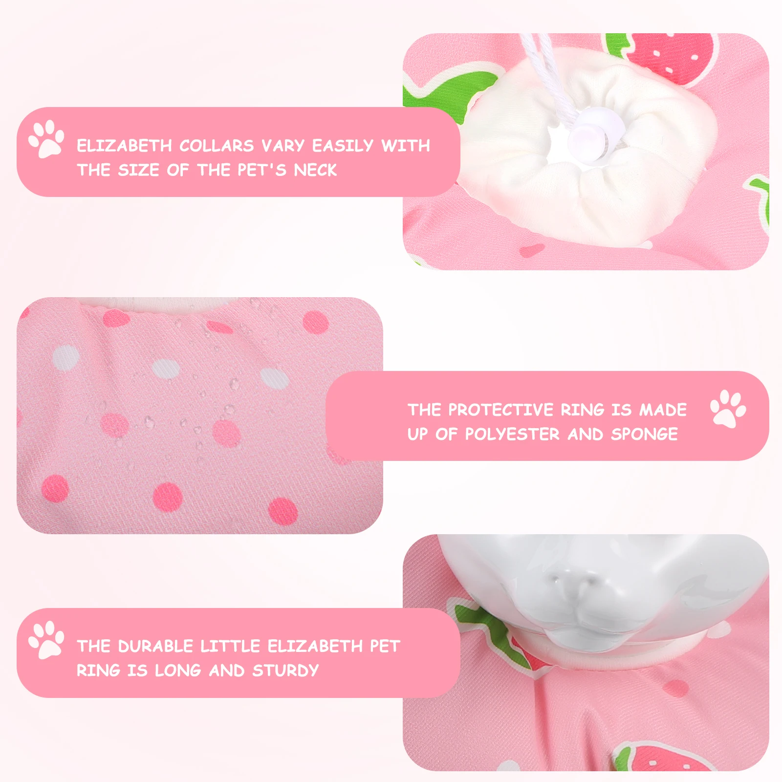 

Soft Circle Cat Vests Elizabeth Neck Protector Wound Recovery Collar Cervical Spine pet collar cat recovery cone kitten recovery