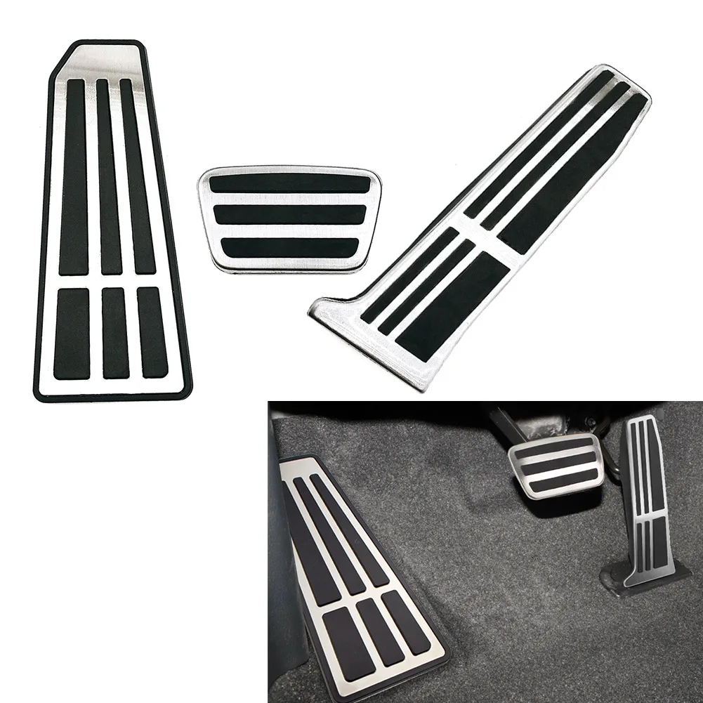 3Pcs/Set LHD Car Brake Gas Pedals Foot Rest Pedal Covers For Toyota Highlander Camry RAV4 Avalon Sienna Kluger For Lexus ES LS