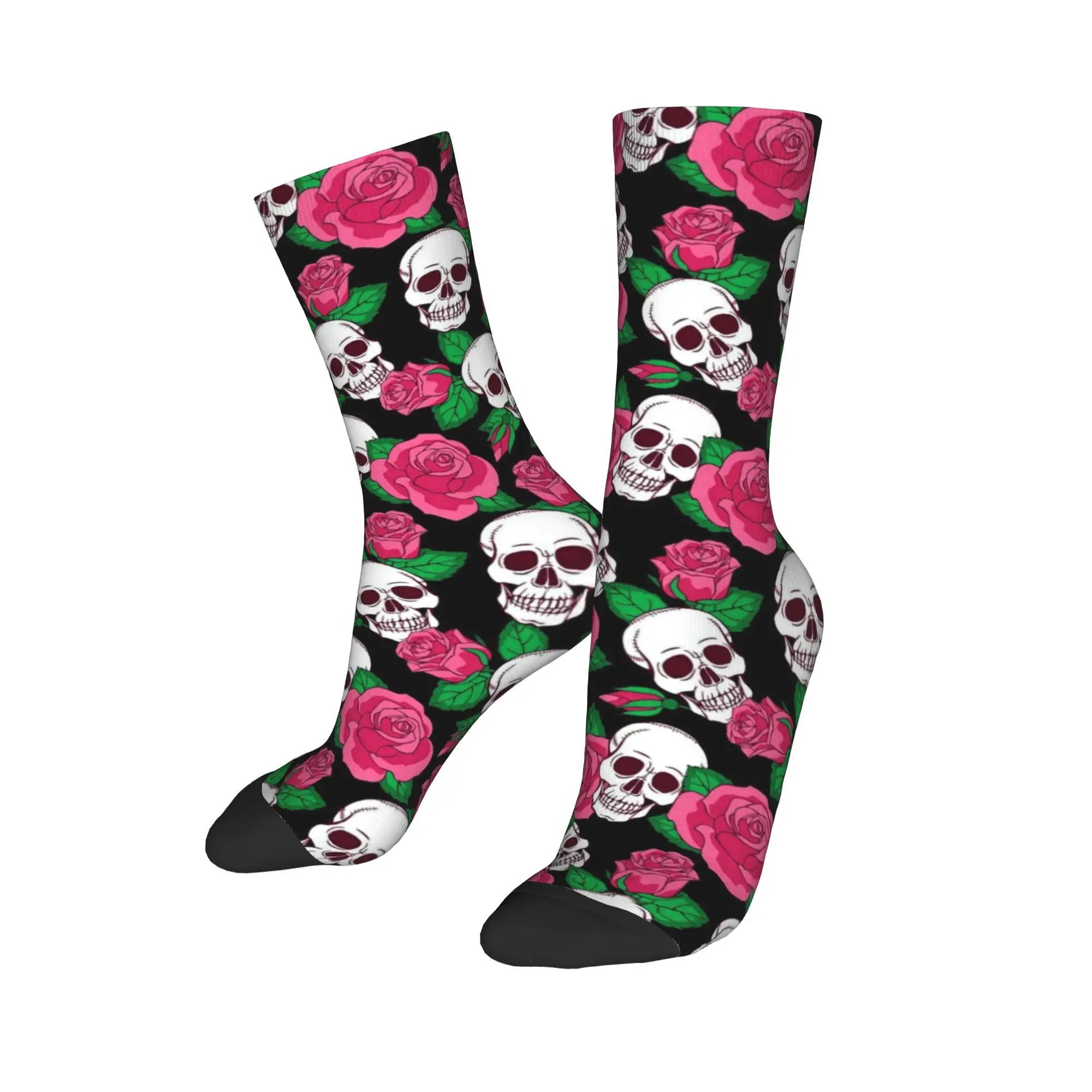 Pink Rose Floral Texture Socks  Graphic Stockings Non-Slip Women Men Socks Warm Soft Winter Fashion Running Socks