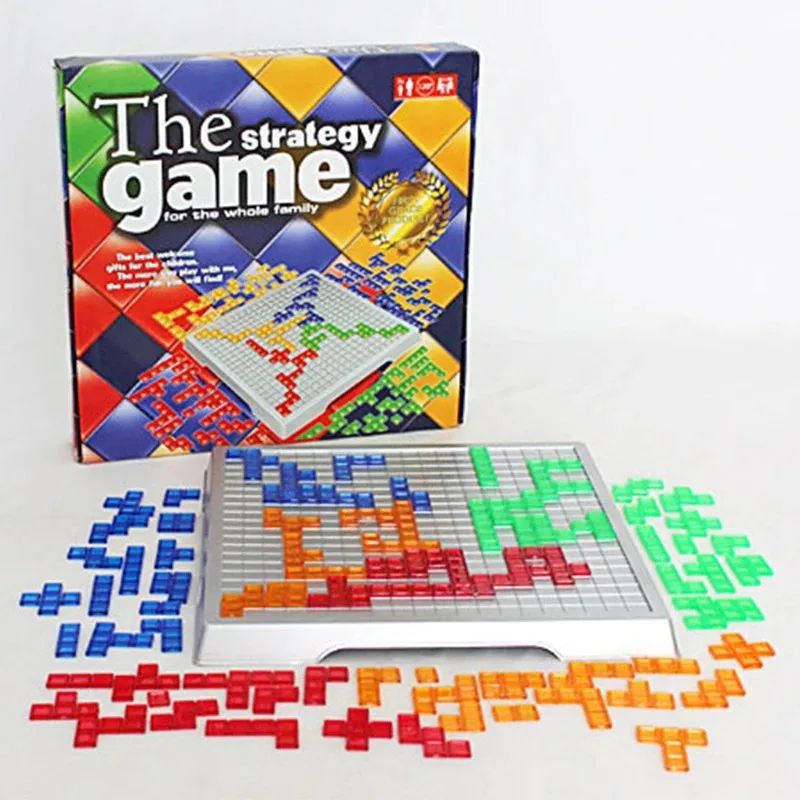 Gioco da tavolo strategico educativo per bambini Quadrati colorati Puzzle intellettuale Divertimento per interni in famiglia Gioco di società coinvolgente per 2-4 giocatori