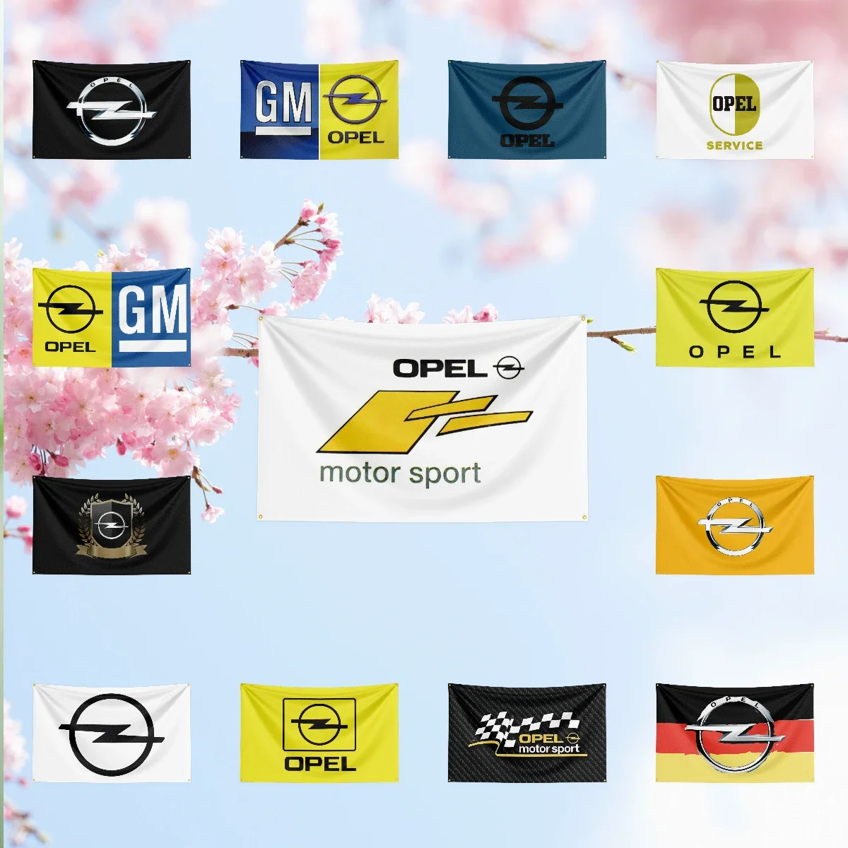 O-O-p-e-l car Flag Forcarnival Garage match campaign Club fan collection Car Lovers pennant