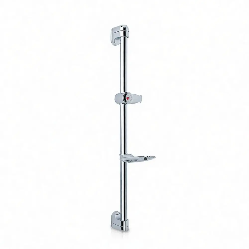 Premium Stainless Steel Shower Head Slide Bar Adjustable Bathroom Rail Holder With Practical Soap Dish Minimalist Rainfall