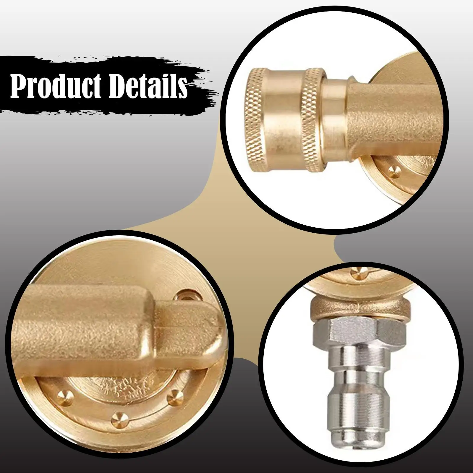 High Pressure Washer Hose Adapter Fitting Accessories Maintenance Replace