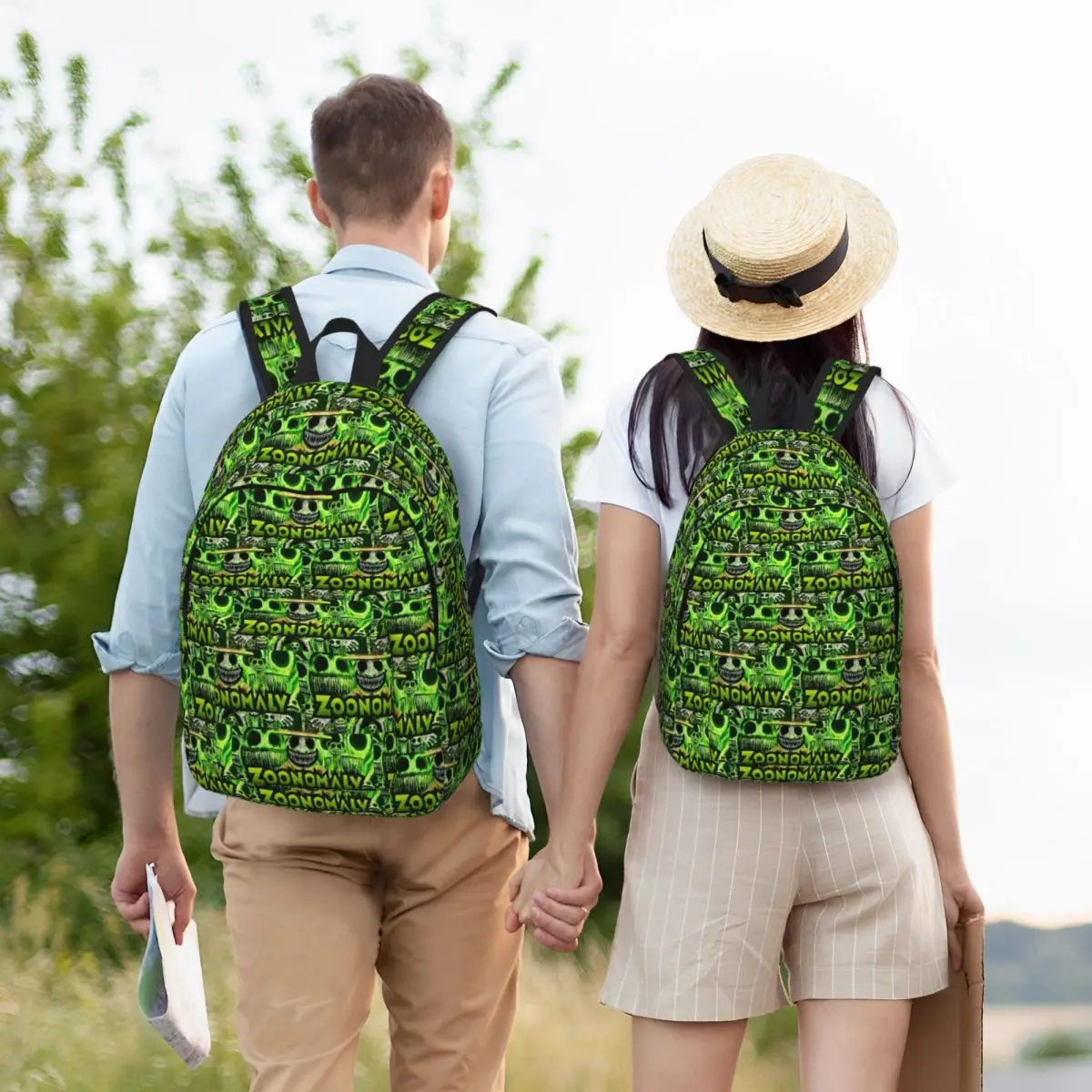 Zoonomaly Cartoon Steam Game Student Backpack School Bag Hiking Travel Daypack for Men Women Bookbag Shoulder Bags