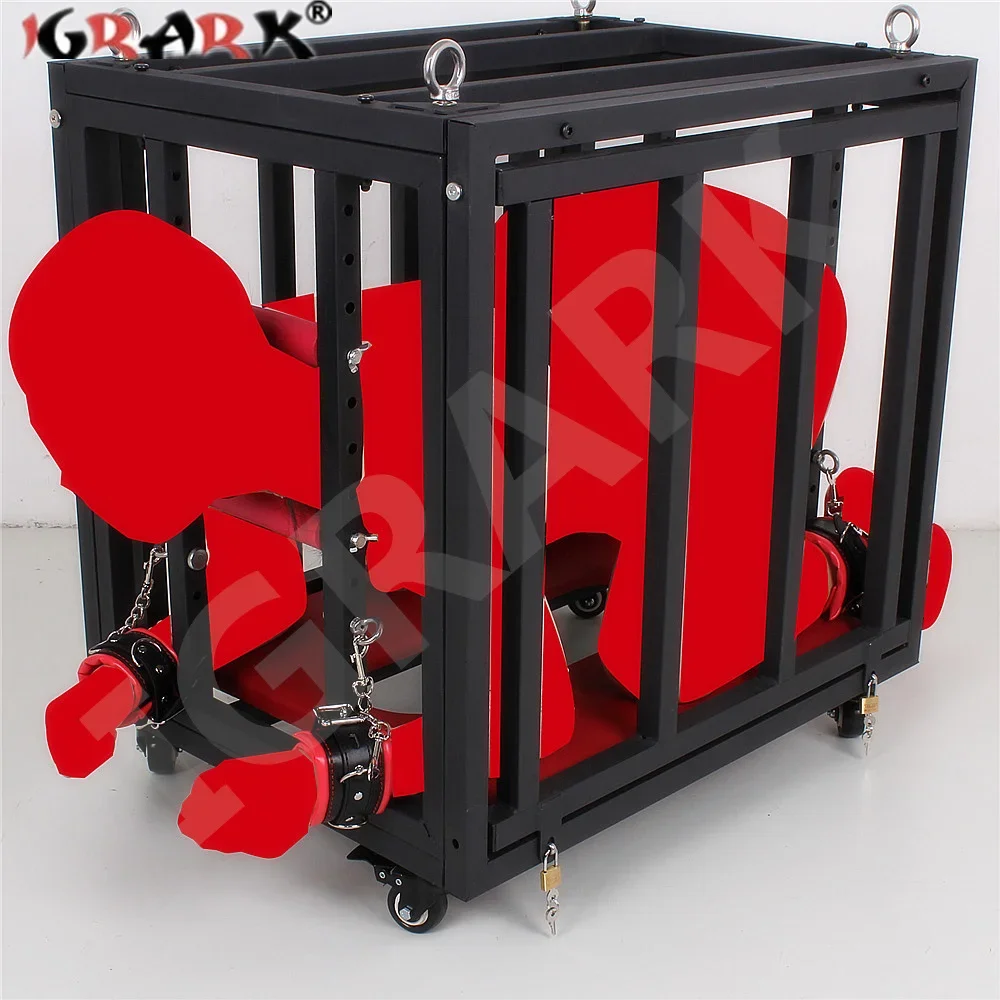 BDSM Restraint Dog Cage AV Sex Props Slave Training Couples Flirting Sex Toys Sex Furniture Bondage Cage and Sofa Sex Aid Tools