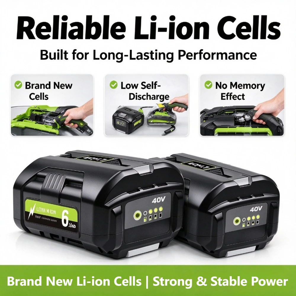 40V Li-ion Replacement Battery FOR Ryobi 40V Power Tools OP4050 OP4026 RY40200 RY40502, 4.0Ah/5.0Ah/6.0Ah Brand New Cells`
