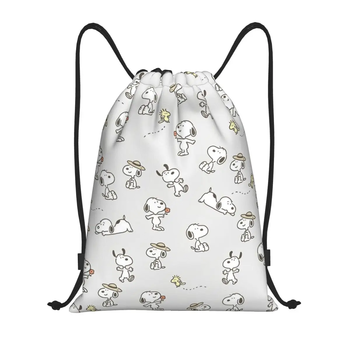 

Snoopy Woodstock Cartoon Drawstring Backpack Gym Sports Sackpack String Bags for Hiking