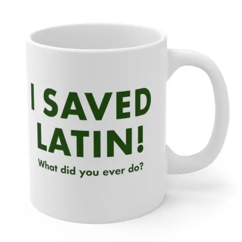 I Savid Latin - 11oz Coffee Mug Cup - wes Rushmore Anderson max fisher