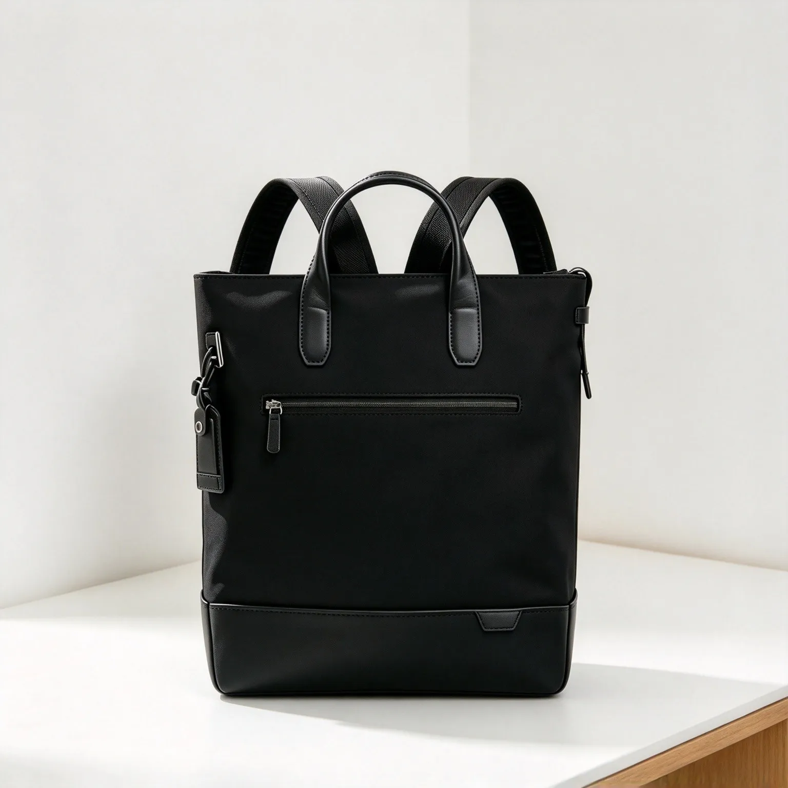 Fashion Multi-functional Nylon Backpack for Men Lightweight Hand Carry Laptop Bag