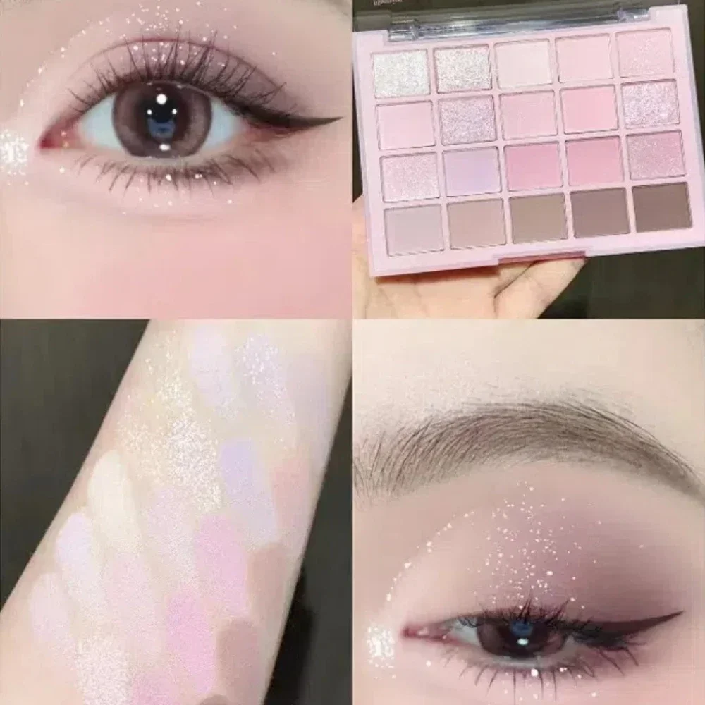 20 Colors Low Saturation Korean Eyeshadow Palette Purple Matte Pearlescent Long Lasting Waterproof Glitter Eye Shadow Eye Makeup