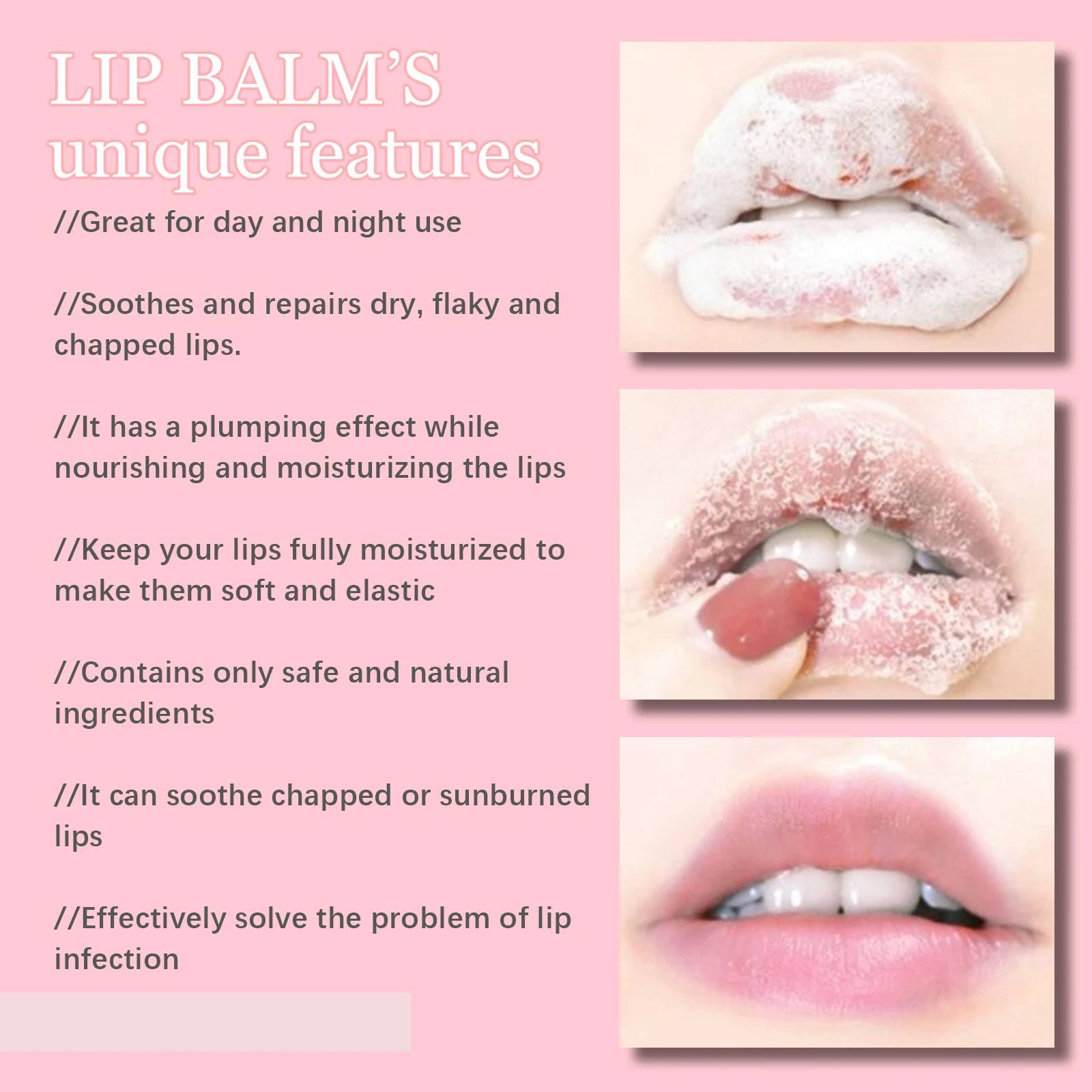 EELHOE Bubble Lip Balm Reduces Lip Lines Remove Dead Skin Fade Lip Line Anti Cracked Moisturizing Lightening Pigment Lip Balm