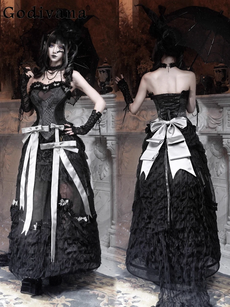 

Хэллоуин, потому что длинная юбка с хвостом, корсет из рыбьей кости, комплект из 2 предметов для девочек и женщин, облегающий крой, элегантный топ в стиле ретро с сердечками, юбки, праздничный наряд