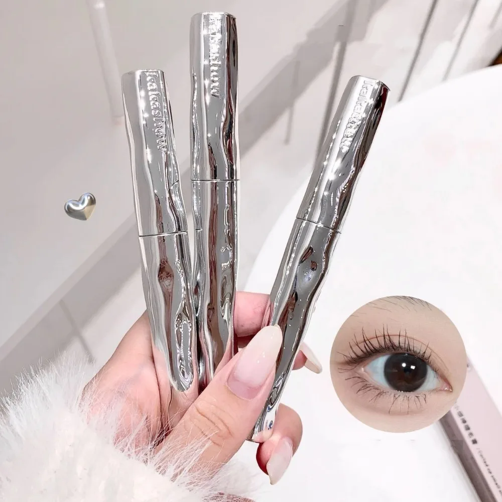 Waterproof Eyelashes Curl Small Silver Steel Tube Mascara Non-smudge Black Natural 3D Lashes Thick Lengthening Mascara Makeup