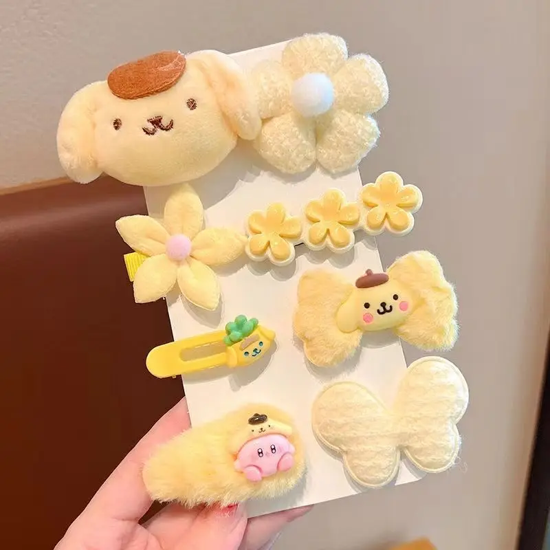 

Pcs8 Kawaii Kuromi My Melody PomPomPurin Cinnamoroll Sanrio Lovely Children Hair Accessories Birthday Present for Girls