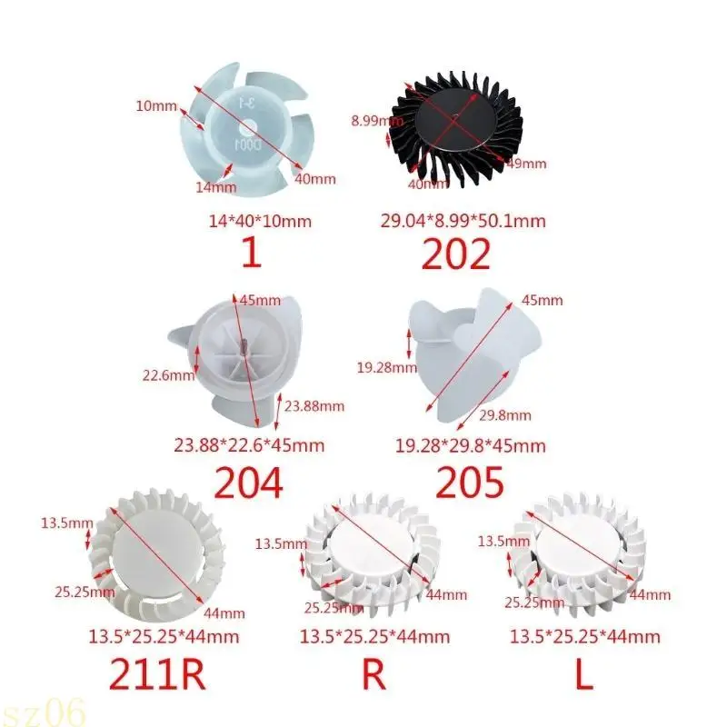 Q2Q4 24-Bladee Turbofans Fan Bladee Fan Bladee Propellers Technology Building Block Parts