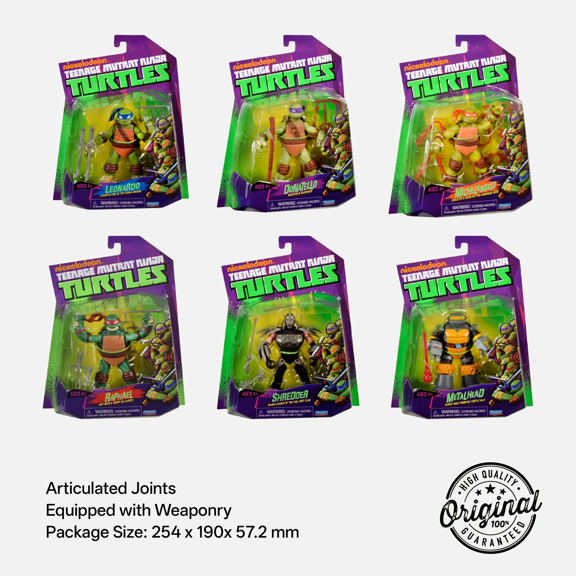 Oryginalne Autentyczne Figurki Akcji Wojowników Ninja TMNT z Animacji z 2012 roku, Model z Ruchomymi Elementami, Reprint: Leonardo, Raphael, Michelangelo, Donatello