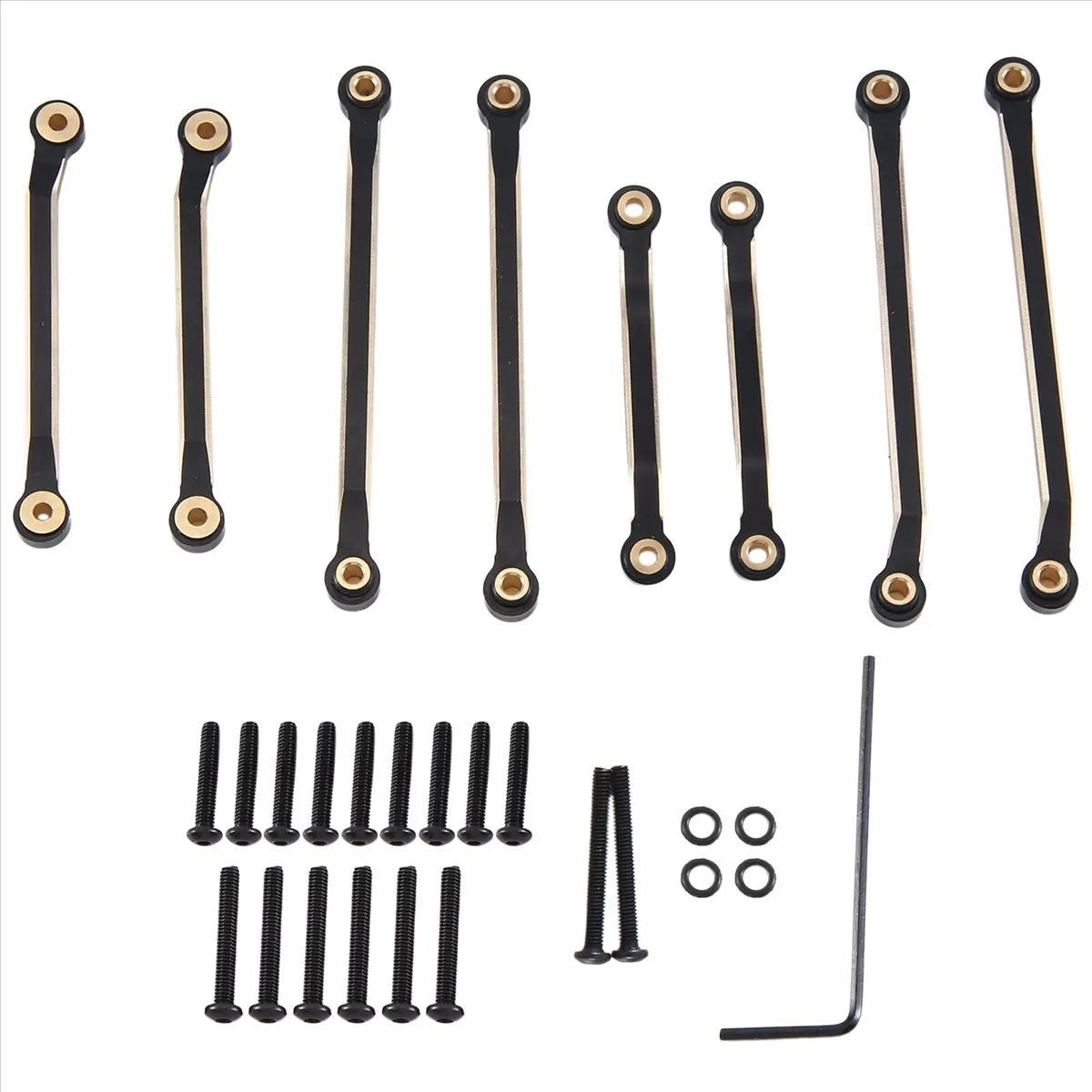 Oct.195  Metal Chassis Linkage High Clearan and Steering Link Set for 1/18 RC Crawler TRX4M Upgrade Parts