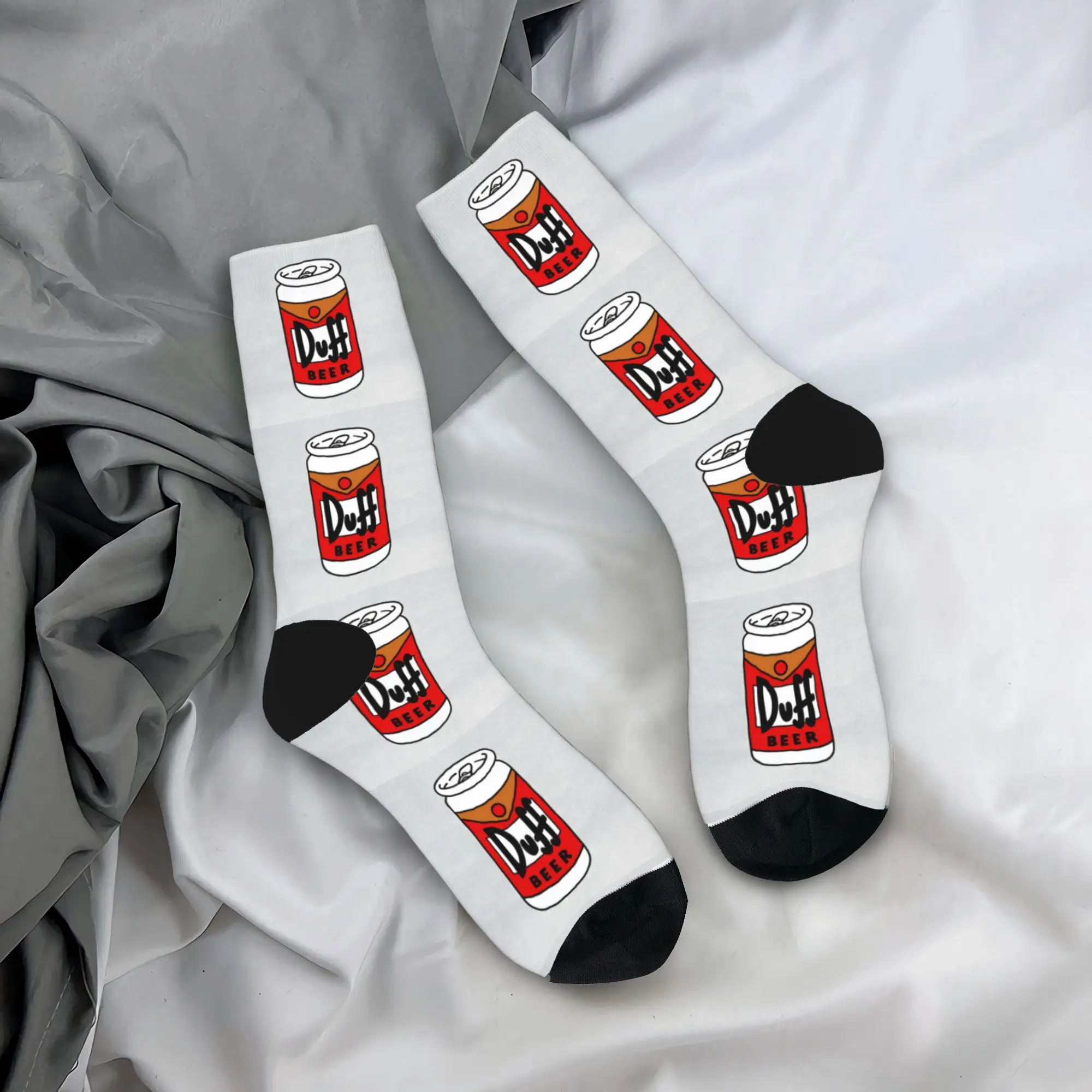 

Duff Beer Drinking Symbol Socks Autumn Stockings Elegant Couple Soft Breathable Socks Graphic Running Sports Anti-Slip Socks