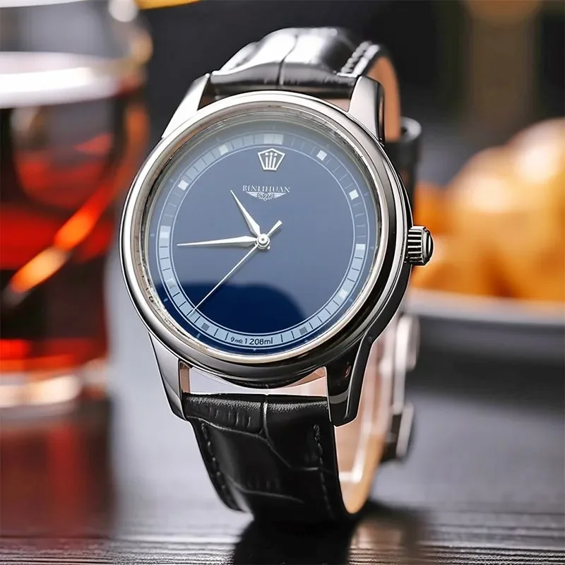 Luxury Business Men's Quartz Watch Handsome Wristwatch with Waterproof Leather Strap Top Brand New Model 2025 Quartz Watch