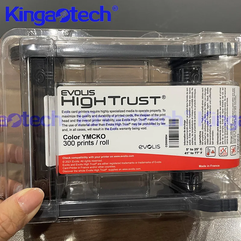 Original EVOLIS R5F008P00984   YMCKO  Color  Ribbon For Primacy/Zenius/KC200B  Card Printer R5F008P00984 Color Ribbon